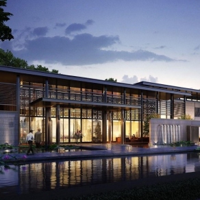 现代流行现代售楼部建筑外观国外下载3D模型下载